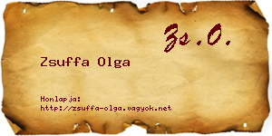 Zsuffa Olga névjegykártya